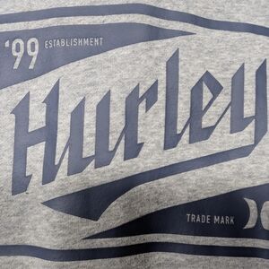 Hurley Blue and Gray Logo Tee
